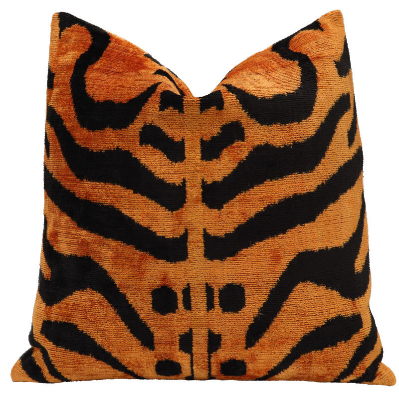Housse et insert de coussin carré en soie / velours , Camouflage