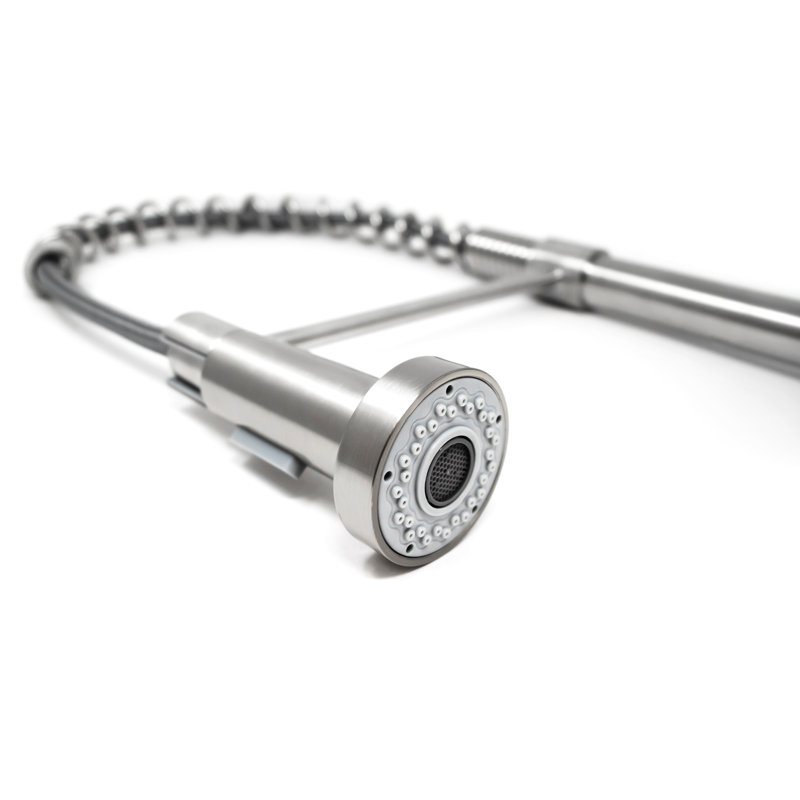 Plumb Tech Pull Down Kitchen Faucet, Brushed Nickel