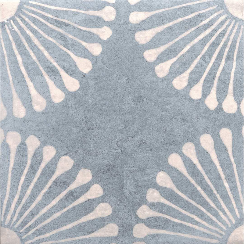 Carreau de porcelaine à motif 8 po x 8 po Amanecer, Bleu