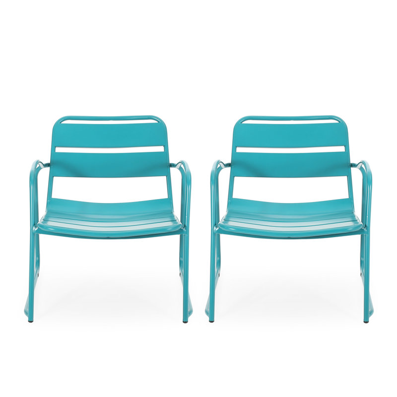Teal Iron Chair: Outdoor Relaxation Dream, 24.07 In. D, 26.42 W, 25.62 H, 14.26 Lb Wt Enjoy Relaxing In Style, Depth, Width, Height,