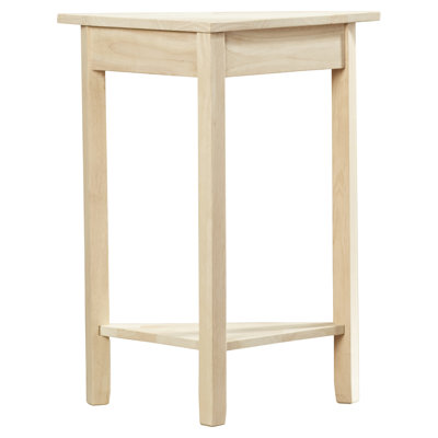 Manatuto Solid Wood End Table with Storage
