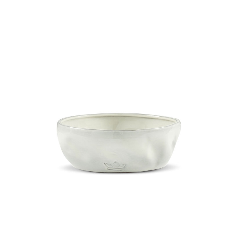 Bol décoratif en céramique Mattie, L 6 po x P 6 po, Blanc