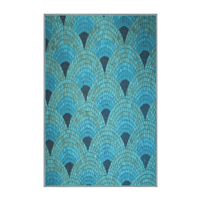 Tapis bleu clair Temperance
