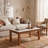 Rectangular Teak and Marble Coffee Table-120200464