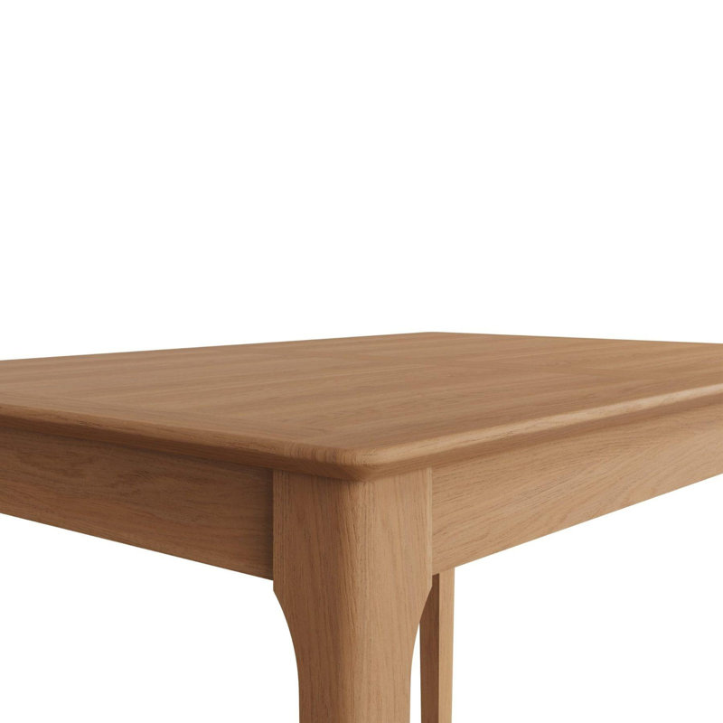 Arndt Fully Assembled Rectangular 120cm Solid Wood with Oak Veneer Extending Dining Table