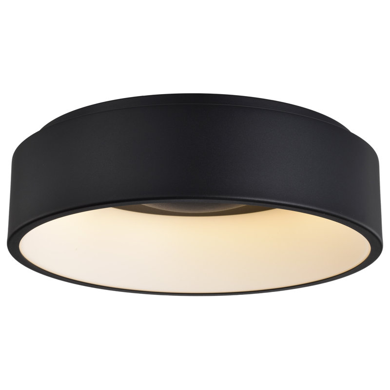 Lucien 1 - Light LED Flush Mount, 6.06'' H x 17.75'' W x 17.75'' D", Black