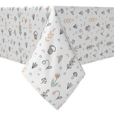 Rectangular Floral Cotton Twill Table Runner