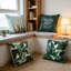 Ensemble de 4 housses de coussin décoratif à motif botanique vert pour canapé, canapé-lit, lit - housse de coussin moderne en polyester 18 * 18 pouces (rembourrage non inclus)