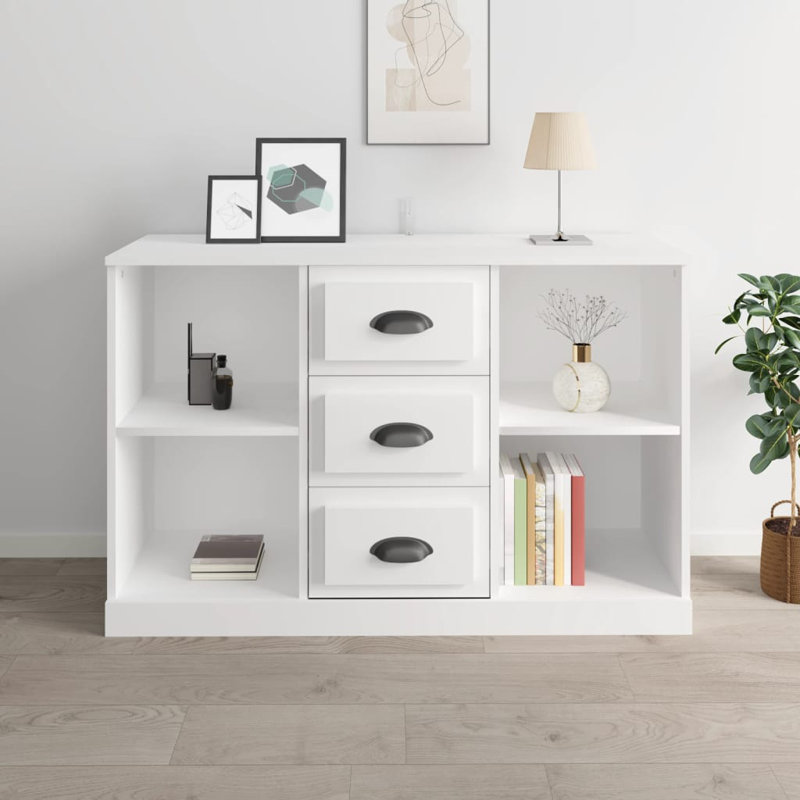 Pikulova 104.5cm Sideboard, High Gloss White