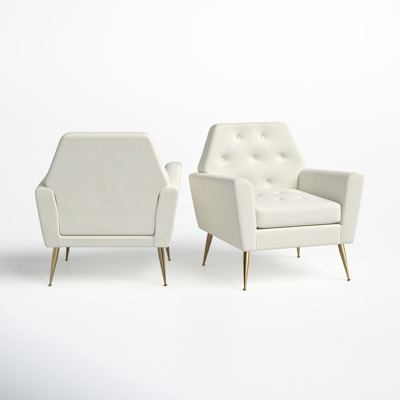 Fauteuil Thaddeus, Velours ivoire