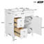Meuble-lavabo de 30 pouces avec lavabo, 2 tiroirs et porte Warrick - Conception fonctionnelle, construction en bois massif, rails de tiroir lisses, lavabo, meuble de rangement autoportant de style moderne 30 po-121074388