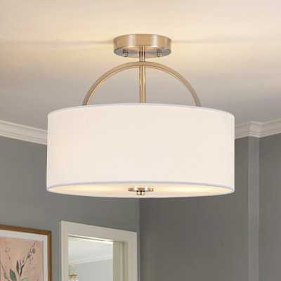 Plafonnier semi-encastré cylindrique à 2 lumières à intensité variable