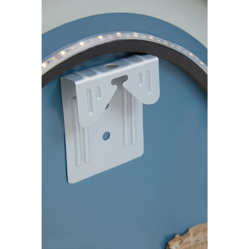 Aydann Metal Flat Wall Mirror, Silver