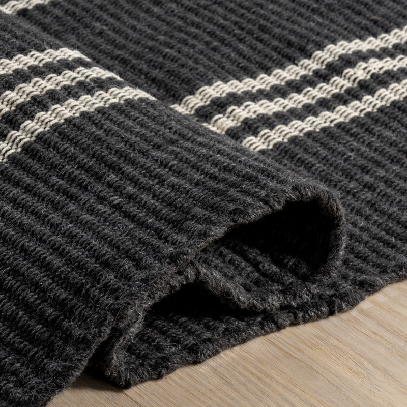 Hawthorn Striped Wool Area Rug, Rectangle 3' x 5'