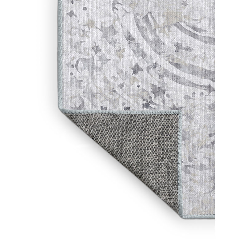 Machine Washable Blue Area Rug, Rectangle 8' x 12'