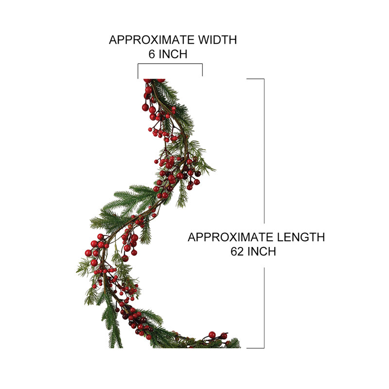 Guirlande The Holiday Aisle® Festive, Rouge