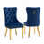 Navy Blue Velvet-Gold Leg