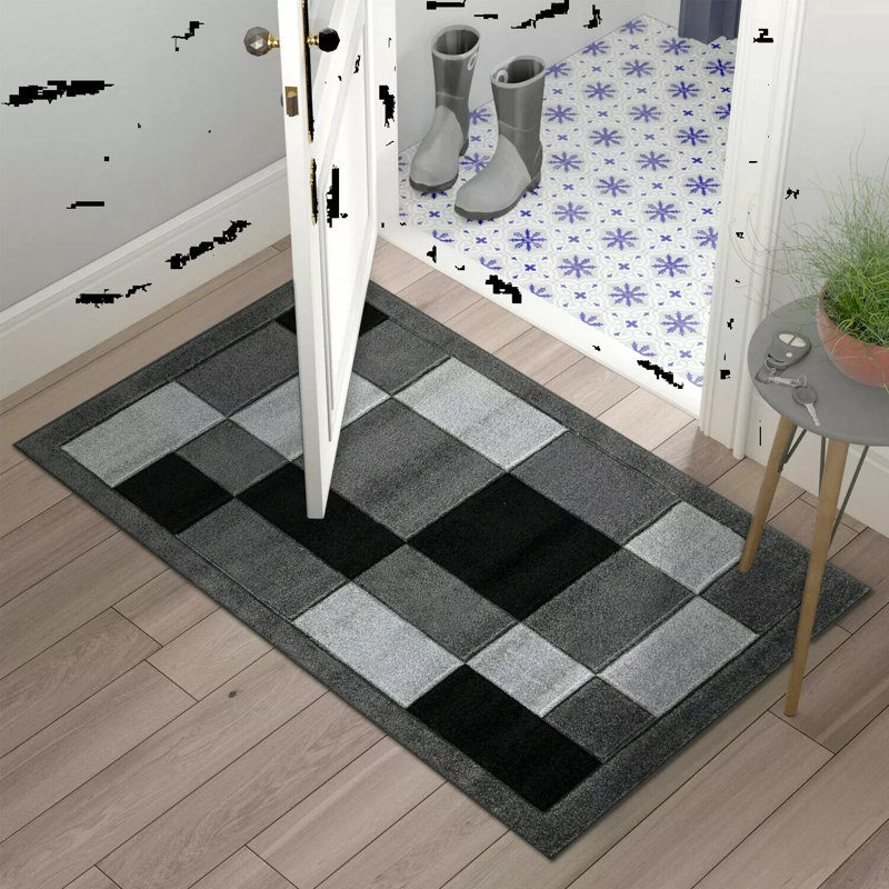 Caythan Non-Slip Indoor Doormat, Grey