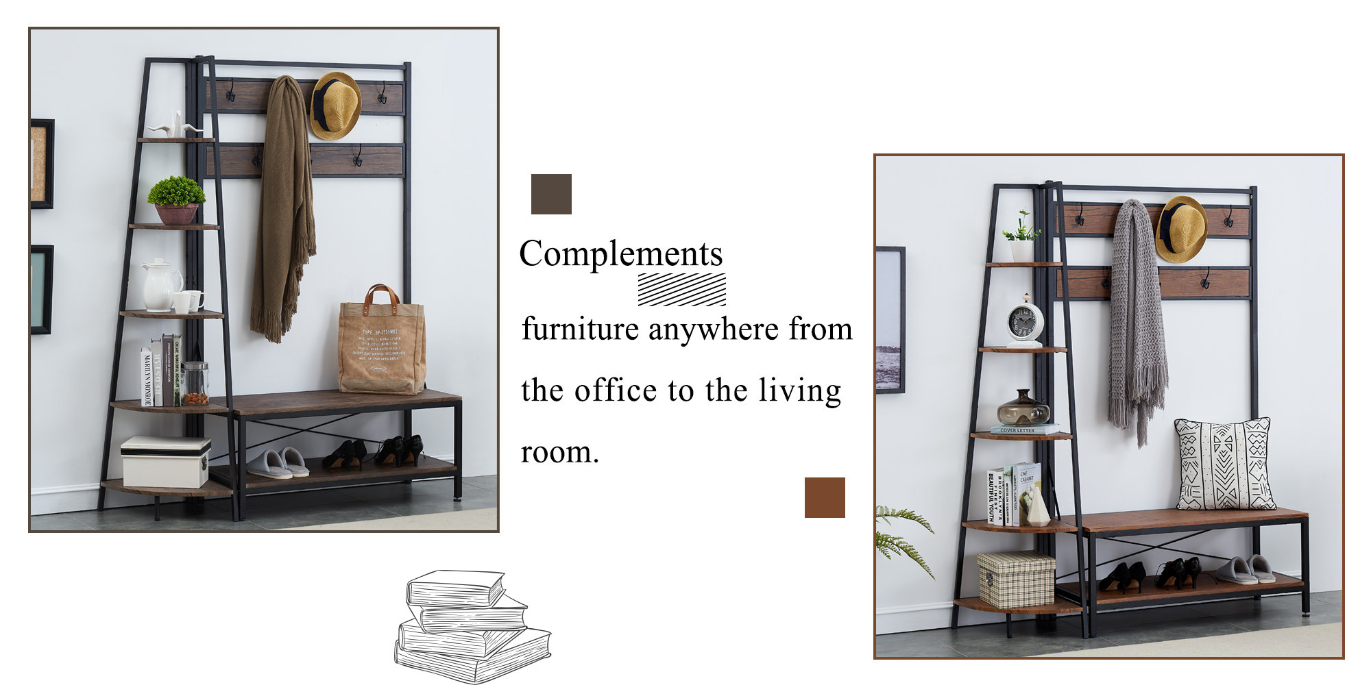 Union Rustic Mel Corner Bookcase & Reviews Wayfair Canada