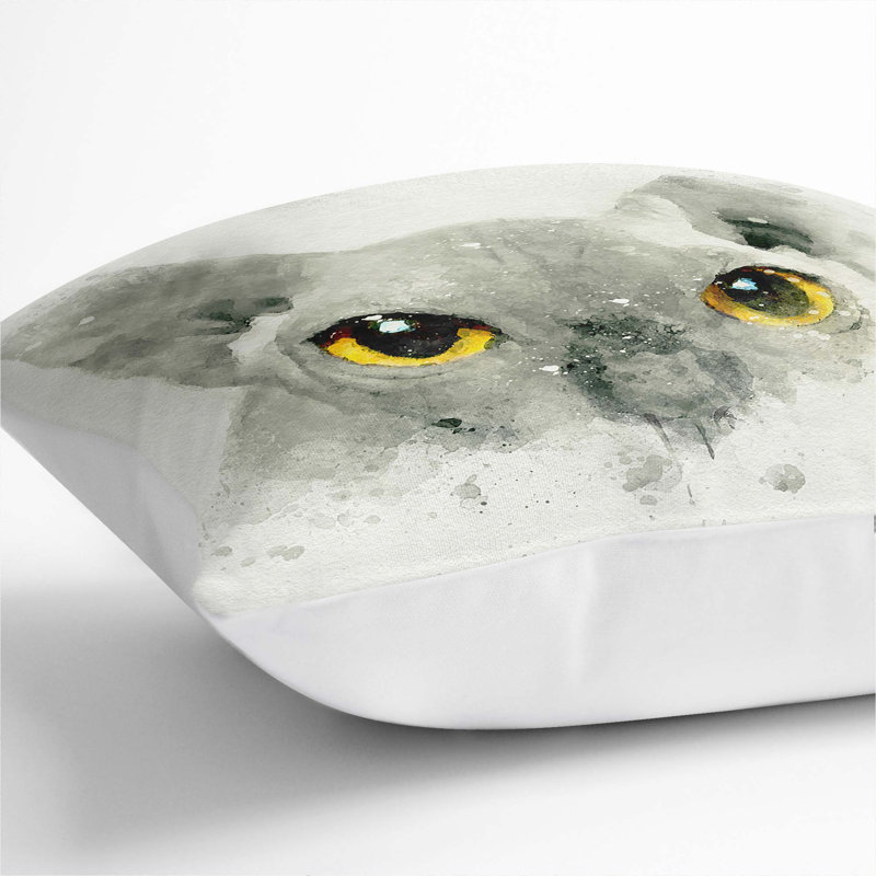 Square Throw Cushion, 40cm H x 40cm W x 15cm D, White