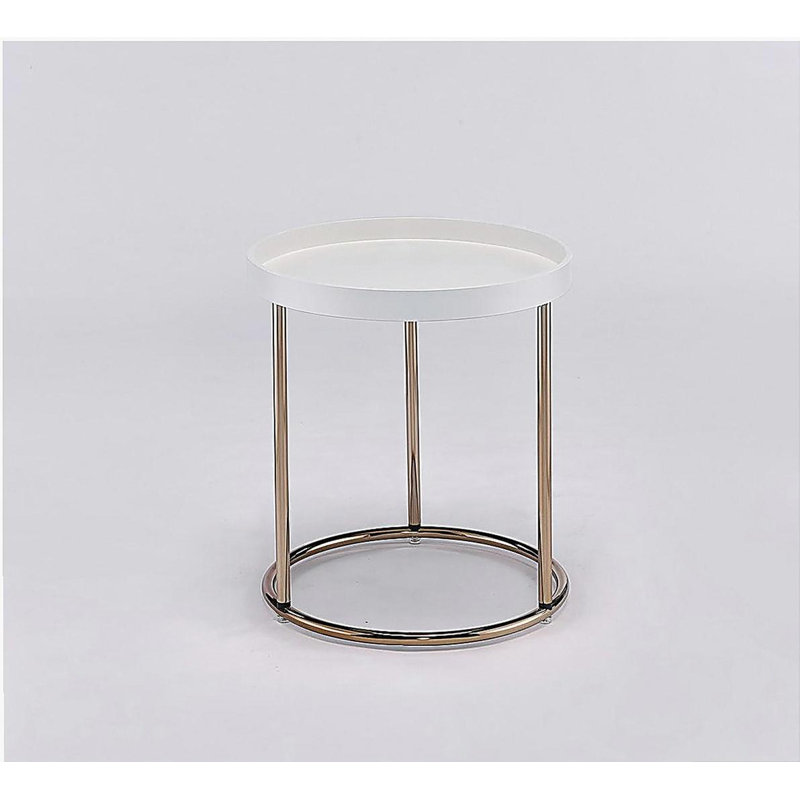 Table d'appoint 21,75 po Edis, Blanc