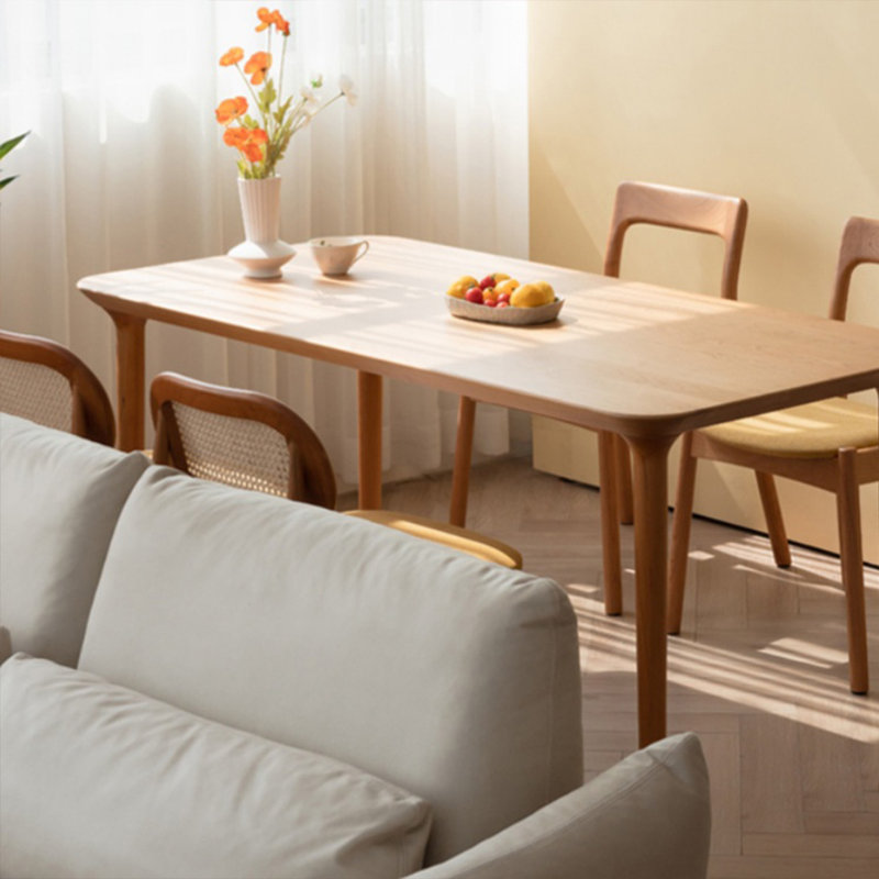 Simple and classic selection of dining table, 29.52"H x 62.99"L x 31.49"W, Brown