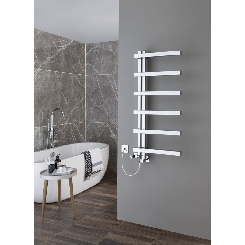 Amiya Contemporary Rail Heated Towel Rails, 108cm H x 50cm W x 14.1cm D