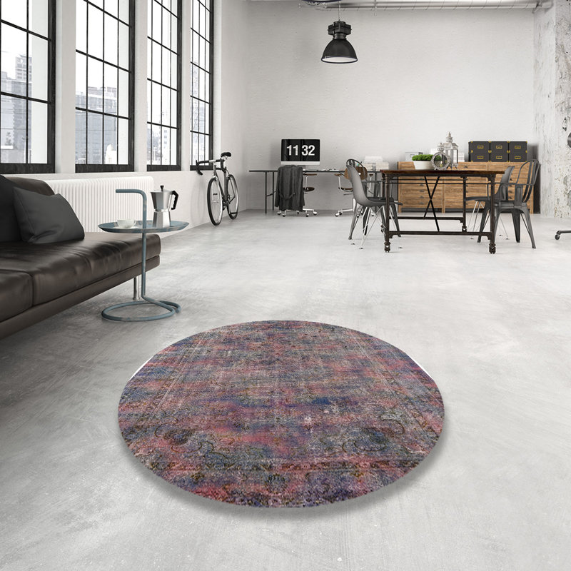 Tapis 100% Mid-Century moderne lavable à la machine 2275, Rond 5 pi