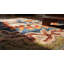 Antique American Hooked Small Scatter Size Wool & Cotton Multicolor Rug