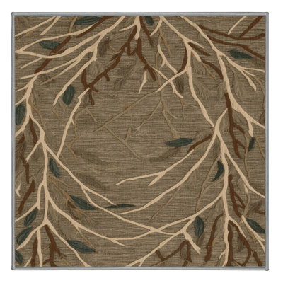 Machine Washable Nature Brown Area Rug