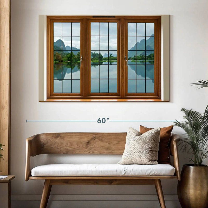 Lilie Window Pane, 34" H x 51" W