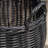 Round Resin Woven Wicker Basket with Handles