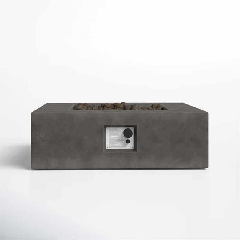 Concrete Outdoor Fire Pit Table, Charcoal