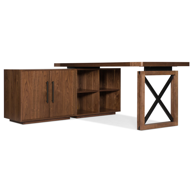 Elon Adjustable 2-Shelf Medium Wood Office Storage Cabinet