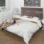 Ensemble de housse de couette abstract handpainted fleurs-38758742