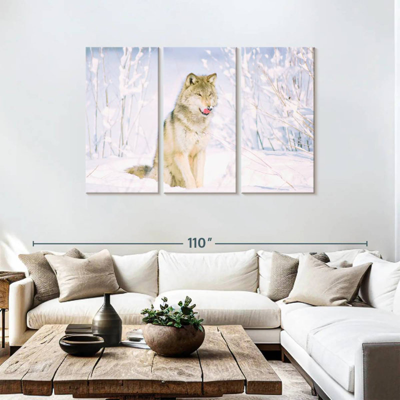 Loup sauvage Brampt, H 48 po x l 74 po