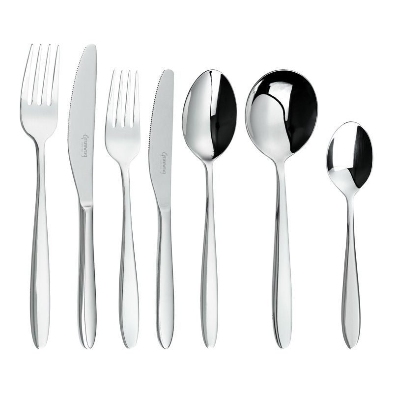 Grunwerg Cutlery 44 Piece Balmoral 18/10 Stainless Steel Cutlery Set, Service for 6