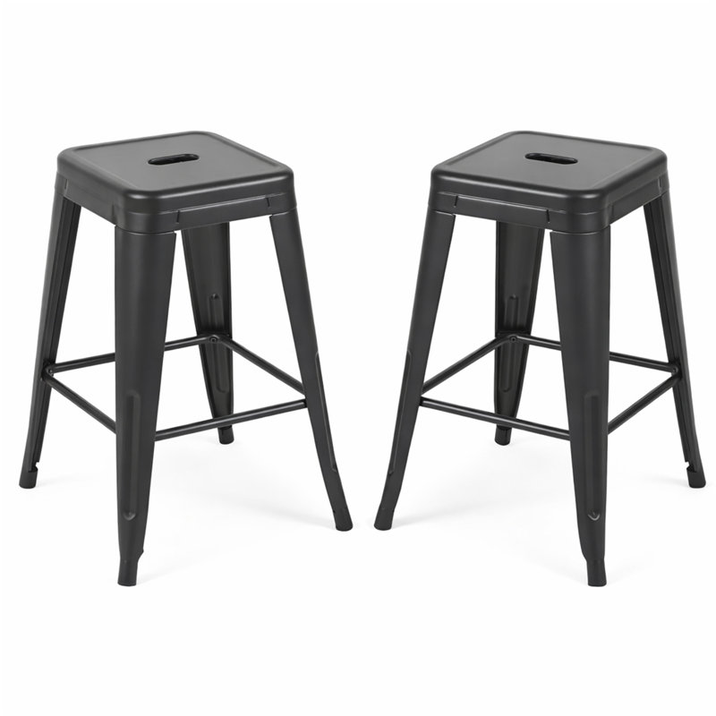 Tabouret à hauteur de comptoir 24 po, Noir, Tabouret de comptoir (siège d’une hauteur de 24