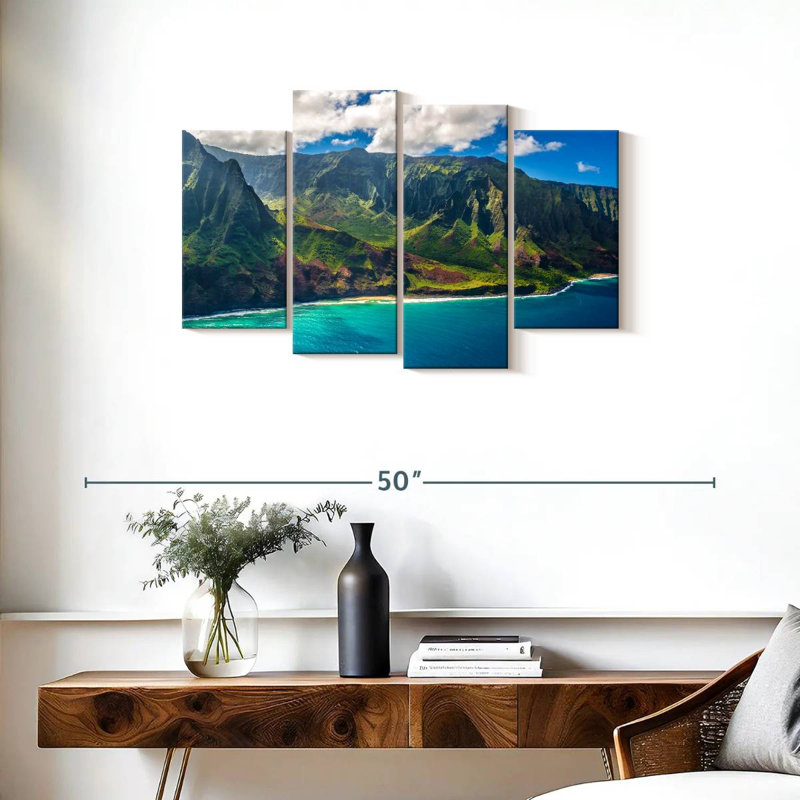 Kauai Wall Art Multi Piece Canvas Print, H 22 po x l 36 po x P 1 po
