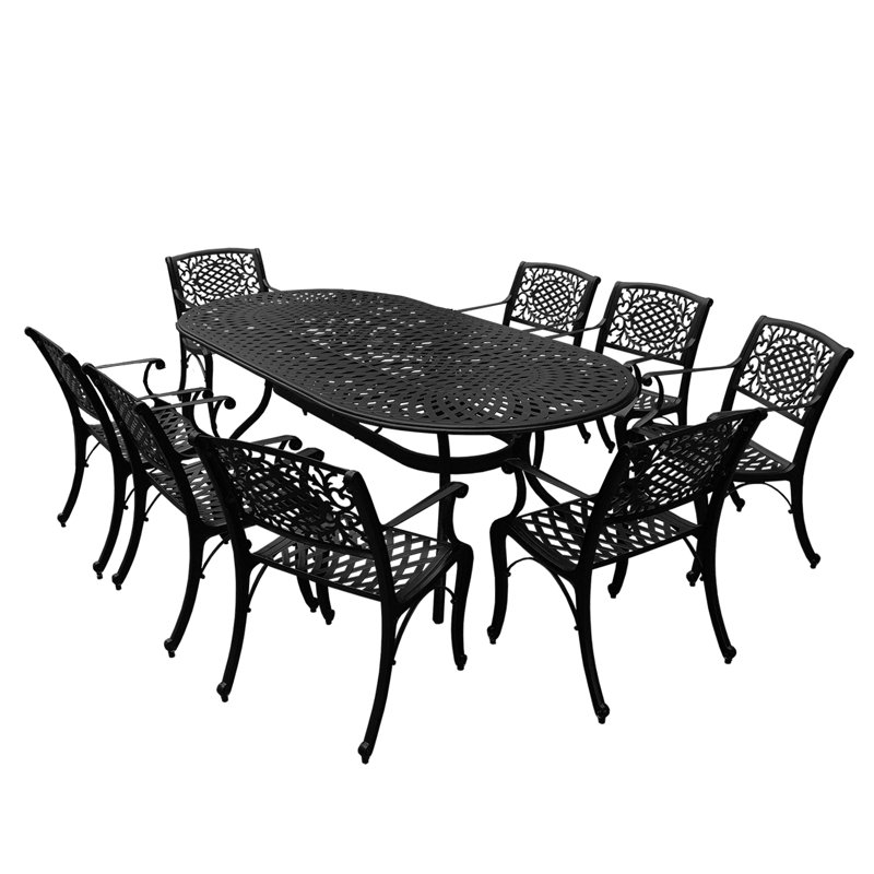 Ensemble de salle à manger Casillas, Table, 8 chaises, Bronze