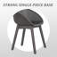 Ensemble de 2 chaises longues modernes - Plastique PP intérieur / extérieur toutes saisons, léger pour patio, plage, salon, chaise-948028937