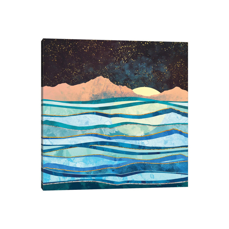 Celestial Sea by SpaceFrog Designs - Wrapped Canvas Painting Print, 66.04 cm H x 66.04 cm W x 3.175 cm D