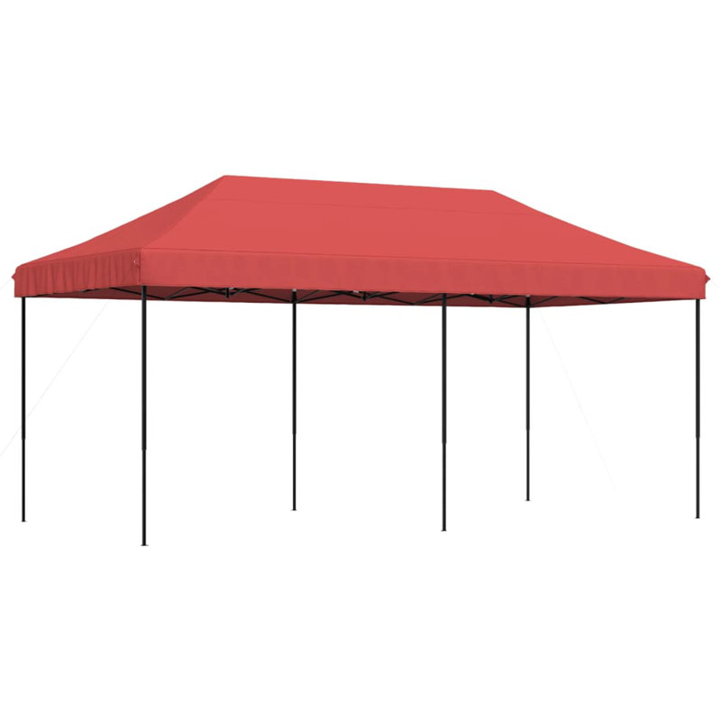Holasice Steel Pop-Up Gazebo, Red, Black, 315cm H x 580cm W x 292cm D