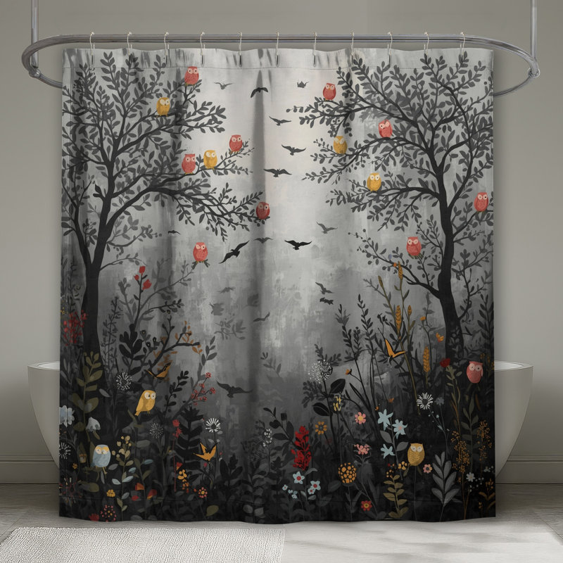 Rideaux de douche Owl Tree, L 70 po x H 72 po