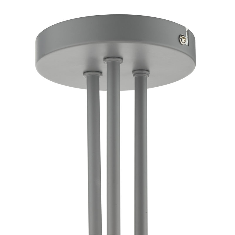 Selena Glass Semi Flush Mount, Grey