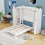 Lit plateforme en bois avec deux armoires Murphy-424728459