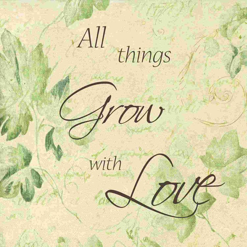 Garden All Things Grow, H 12 po x l 12 po