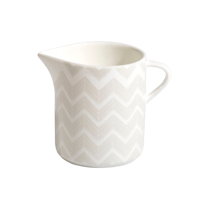 Missoni Creamer ZIG ZAG blanc diam. 3,5 po, H 3,3 po