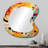All That Jazz Colorful Joy - Abstract Collages Asymmetrical Decorative Mirror, Modern Unique Shape Large Wall Mirror, Printed Metal Art-1356390900
