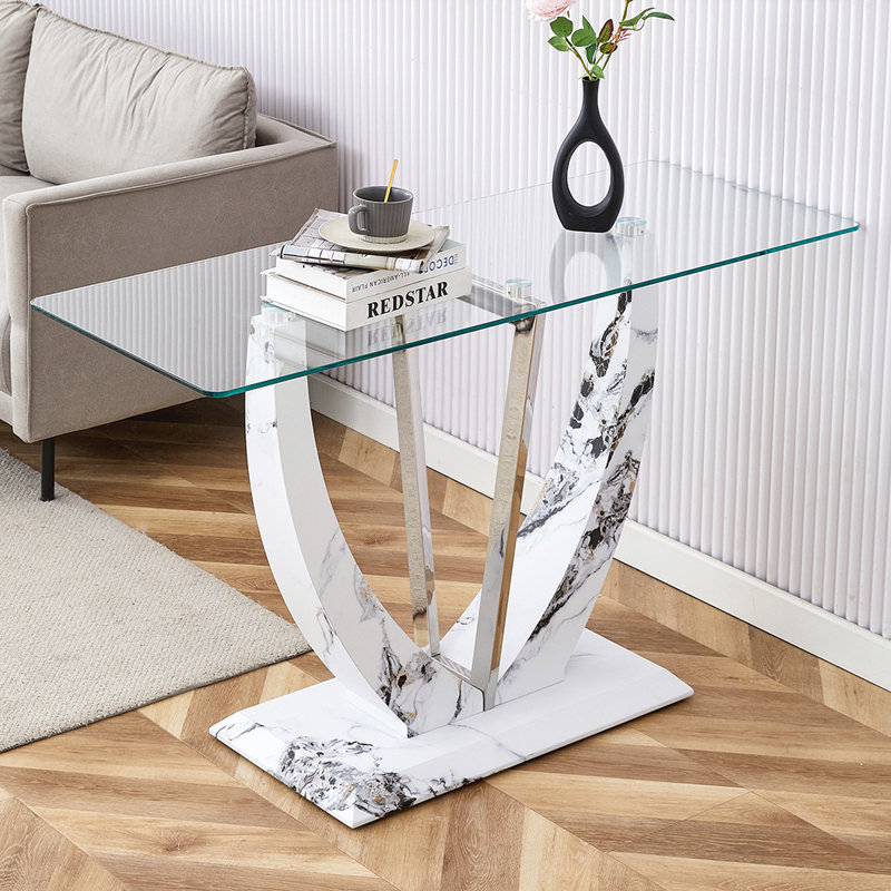 Bureau incliné / échelle Meilah l 50 po, Blanc/Noir